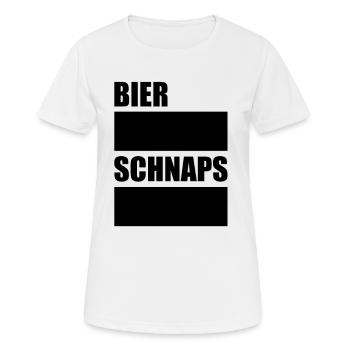 Bier Schnaps Kreide Alkohol Party - Frauen T-Shirt atmungsaktiv - Weiß - Vorne - AI Model Female 172 dark (172cm)