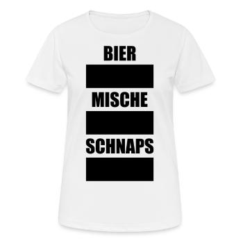 Bier Schnaps Kreide Alkohol Party Geschenk - Frauen T-Shirt atmungsaktiv - Weiß - Vorne - AI Model Female 172 dark (172cm)