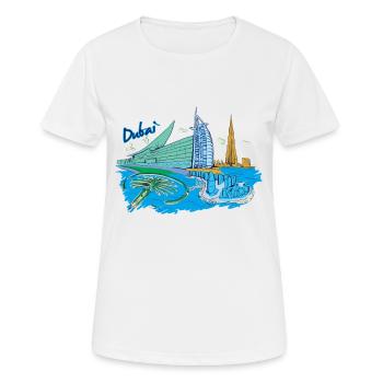 Dubaï vacances Voyage - T-shirt respirant Femme - blanc - Devant - AI Model Female 172 dark (172cm)
