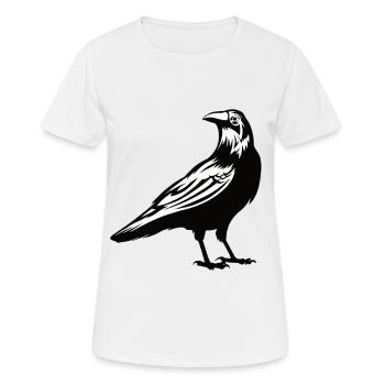 Raven Crow Bird - Women's Breathable T-Shirt - white - Front - AI Model Female 172 dark (172cm)
