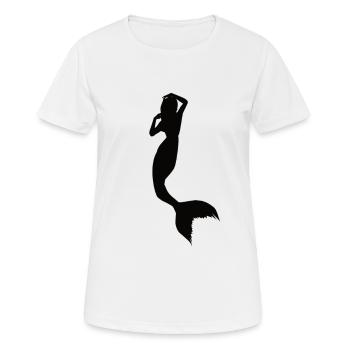 Sirène Silhouette Des créatures fabuleuses Histoire - T-shirt respirant Femme - blanc - Devant - AI Model Female 172 dark (172cm)