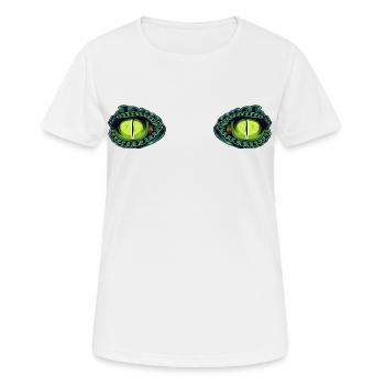 Eyes Reptiles Lizard Snake Frog - Women's Breathable T-Shirt - white - Front - AI Model Female 172 dark (172cm)