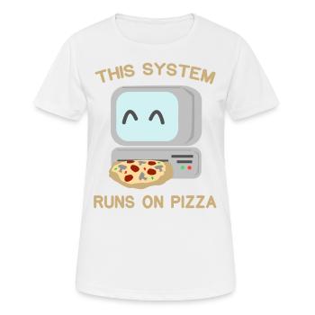 Computer Pizza - T-shirt respirant Femme - blanc - Devant - AI Model Female 172 dark (172cm)