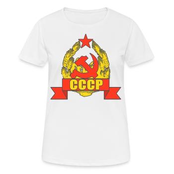 Communism USSR Communist flag - Women's Breathable T-Shirt - white - Front - AI Model Female 172 dark (172cm)