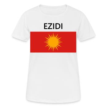 Ezidxan flag Ezidi flag on his back - Women's Breathable T-Shirt - white - Front - AI Model Female 172 dark (172cm)