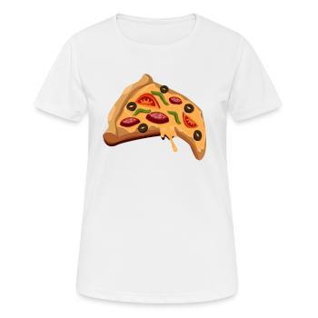 Pizza Stueck Pizzeria - Frauen T-Shirt atmungsaktiv - Weiß - Vorne - AI Model Female 172 dark (172cm)