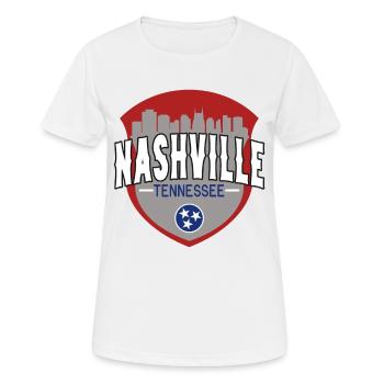 Nashville Tennessee Badge Stadt - Frauen T-Shirt atmungsaktiv - Weiß - Vorne - AI Model Female 172 dark (172cm)