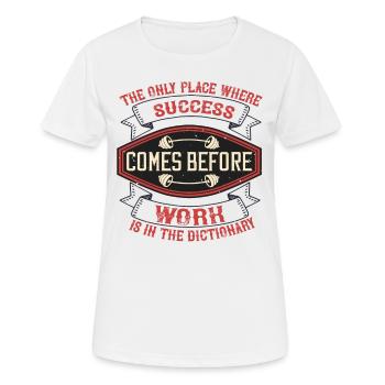 Weight training fitness saying - Women's Breathable T-Shirt - white - Front - AI Model Female 172 dark (172cm)