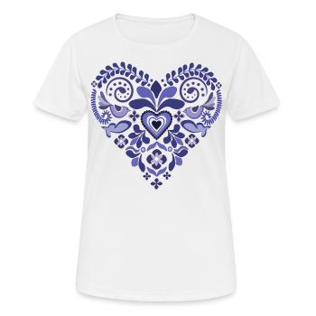 heart - Women's Breathable T-Shirt - white - Front - AI Model Female 172 dark (172cm)