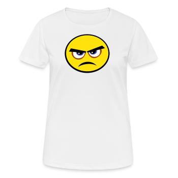 grumpy face - T-shirt respirant Femme - blanc - Devant - AI Model Female 172 dark (172cm)