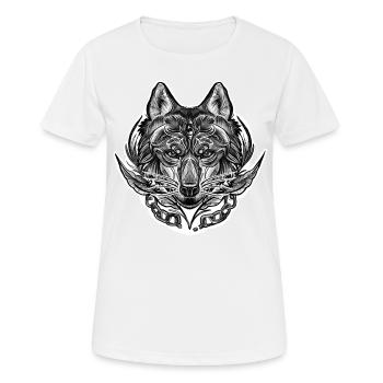 Mystic Wolf - T-shirt respirant Femme - blanc - Devant - AI Model Female 172 dark (172cm)
