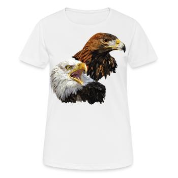Pygargue à tête blanche et aigle royal - T-shirt respirant Femme - blanc - Devant - AI Model Female 172 dark (172cm)