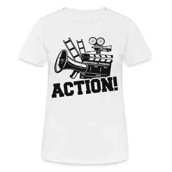 Filmklappe Filmproduzent - Frauen T-Shirt atmungsaktiv - Weiß - Vorne - AI Model Female 172 dark (172cm)