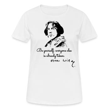 Be yourself Oscar Wilde quote - Women's Breathable T-Shirt - white - Front - AI Model Female 172 dark (172cm)