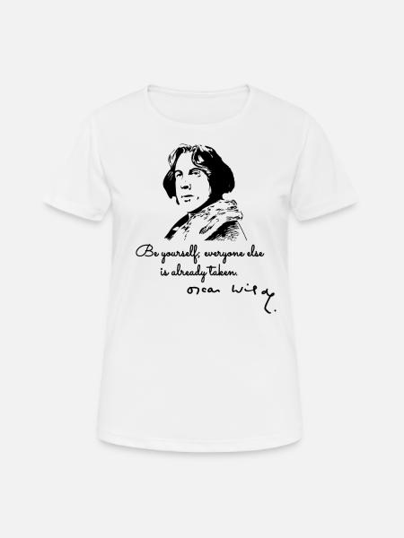 Be yourself Oscar Wilde quote - Women's Breathable T-Shirt - white