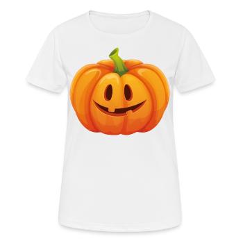 Kürbis Halloweenkostüm - Ich bin ein Kürbis - Frauen T-Shirt atmungsaktiv - Weiß - Vorne - AI Model Female 172 dark (172cm)