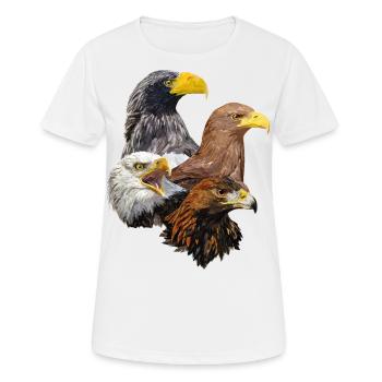 Oiseaux de proie - T-shirt respirant Femme - blanc - Devant - AI Model Female 172 dark (172cm)