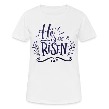 Jesus Christus Auferstehung Gott Christlich - Frauen T-Shirt atmungsaktiv - Weiß - Vorne - AI Model Female 172 dark (172cm)