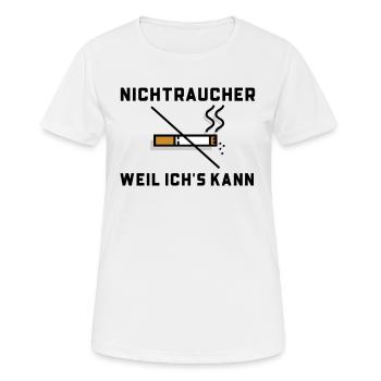 Nichtraucher Zigarette lustig Spruch Geschenk - Frauen T-Shirt atmungsaktiv - Weiß - Vorne - AI Model Female 172 dark (172cm)