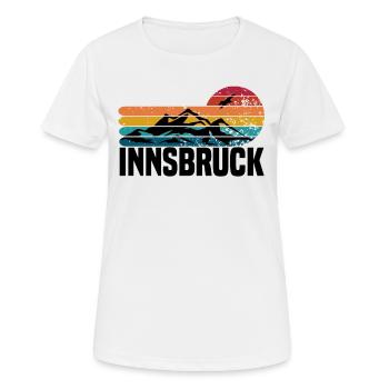 innsbruck sonnenuntergang - Frauen T-Shirt atmungsaktiv - Weiß - Vorne - AI Model Female 172 dark (172cm)