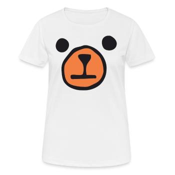 Bären Gesicht - Bär - Frauen T-Shirt atmungsaktiv - Weiß - Vorne - AI Model Female 172 dark (172cm)
