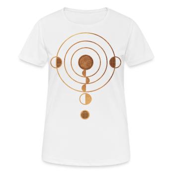 Kornkreis Sacred Geometry Stargazer - Frauen T-Shirt atmungsaktiv - Weiß - Vorne - AI Model Female 172 dark (172cm)
