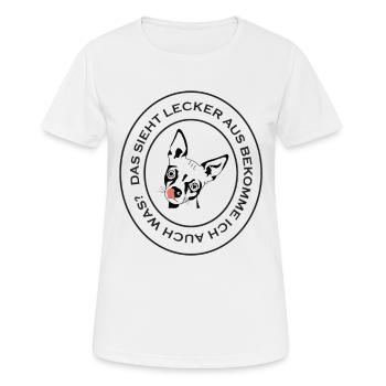 Chihuahua Schleckermaul - Frauen T-Shirt atmungsaktiv - Weiß - Vorne - AI Model Female 172 dark (172cm)