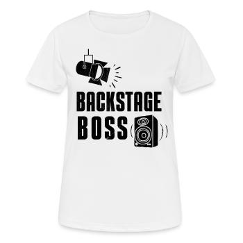 Technicien Crew Backstage Boss Event - T-shirt respirant Femme - blanc - Devant - AI Model Female 172 dark (172cm)