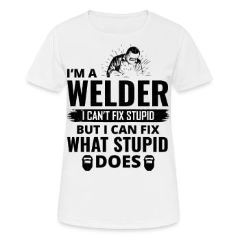 Welding Welder Metal Construction Ironworker - Women's Breathable T-Shirt - white - Front - AI Model Female 172 dark (172cm)