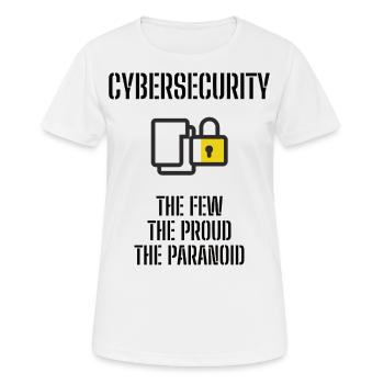 Cybersecurity - IT-Sicherheit Informatiker - Frauen T-Shirt atmungsaktiv - Weiß - Vorne - AI Model Female 172 dark (172cm)