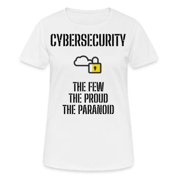 Cybersecurity - IT-Sicherheit Informatiker - Frauen T-Shirt atmungsaktiv - Weiß - Vorne - AI Model Female 172 dark (172cm)