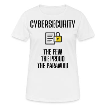 Cybersecurity - IT-Sicherheit Informatiker - Frauen T-Shirt atmungsaktiv - Weiß - Vorne - AI Model Female 172 dark (172cm)