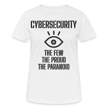 Cybersecurity - IT-Sicherheit Informatiker - Frauen T-Shirt atmungsaktiv - Weiß - Vorne - AI Model Female 172 dark (172cm)