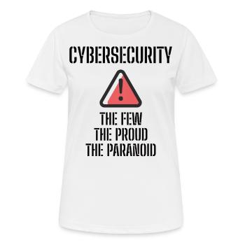 Cybersecurity - IT-Sicherheit Informatiker - Frauen T-Shirt atmungsaktiv - Weiß - Vorne - AI Model Female 172 dark (172cm)
