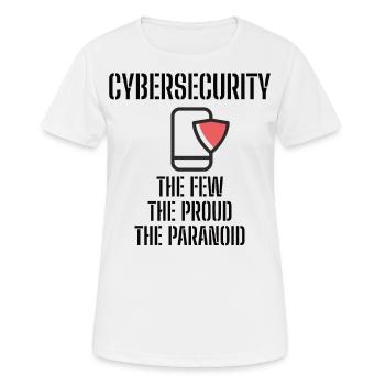 Cybersecurity - IT-Sicherheit Informatiker - Frauen T-Shirt atmungsaktiv - Weiß - Vorne - AI Model Female 172 dark (172cm)