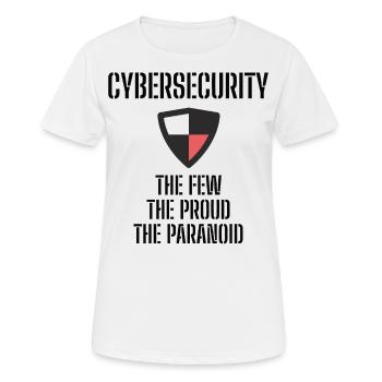 Cybersecurity - IT-Sicherheit Informatiker - Frauen T-Shirt atmungsaktiv - Weiß - Vorne - AI Model Female 172 dark (172cm)