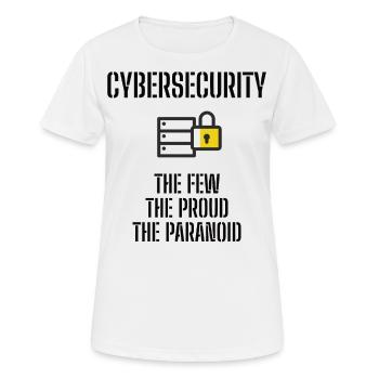 Cybersecurity - IT-Sicherheit Informatiker - Frauen T-Shirt atmungsaktiv - Weiß - Vorne - AI Model Female 172 dark (172cm)