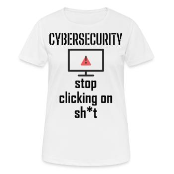 Cybersecurity - IT-Sicherheit Informatiker - Frauen T-Shirt atmungsaktiv - Weiß - Vorne - AI Model Female 172 dark (172cm)