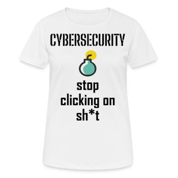 Cybersecurity - IT-Sicherheit Informatiker - Frauen T-Shirt atmungsaktiv - Weiß - Vorne - AI Model Female 172 dark (172cm)