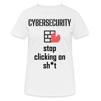 Cybersecurity - IT-Sicherheit Informatiker - Frauen T-Shirt atmungsaktiv - Weiß - Vorne - AI Model Female 172 dark (172cm)