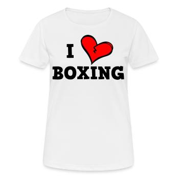 J’adore la boxe - T-shirt respirant Femme - blanc - Devant - AI Model Female 172 dark (172cm)