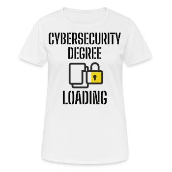 Cybersecurity - IT-Sicherheit Informatiker - Frauen T-Shirt atmungsaktiv - Weiß - Vorne - AI Model Female 172 dark (172cm)