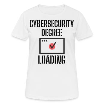 Cybersecurity - IT-Sicherheit Informatiker - Frauen T-Shirt atmungsaktiv - Weiß - Vorne - AI Model Female 172 dark (172cm)