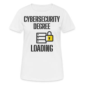 Cybersecurity - IT-Sicherheit Informatiker - Frauen T-Shirt atmungsaktiv - Weiß - Vorne - AI Model Female 172 dark (172cm)