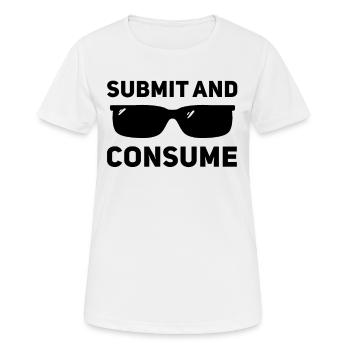 Subjuguer et consommer - T-shirt respirant Femme - blanc - Devant - AI Model Female 172 dark (172cm)