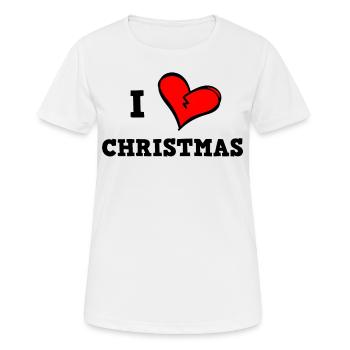J’adore Noël - T-shirt respirant Femme - blanc - Devant - AI Model Female 172 dark (172cm)