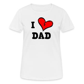 J’aime papa - T-shirt respirant Femme - blanc - Devant - AI Model Female 172 dark (172cm)