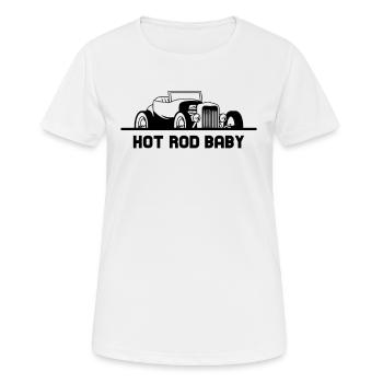 Hot Rod Baby - Frauen T-Shirt atmungsaktiv - Weiß - Vorne - AI Model Female 172 dark (172cm)