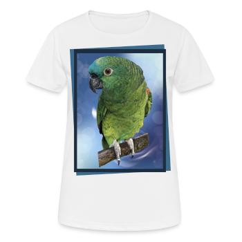 L’amazone à front bleu - T-shirt respirant Femme - blanc - Devant - AI Model Female 172 dark (172cm)