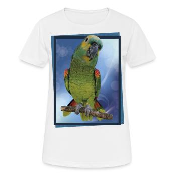 L’amazone à front bleu - T-shirt respirant Femme - blanc - Devant - AI Model Female 172 dark (172cm)